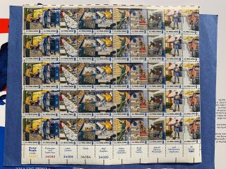 Full Sheet Of 50 Postal People 8 Cents Stamps Mnh Valid Postage