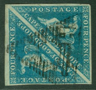Sg 4a Cape Of Good Hope.  1855 4d Blue.  Very Fine Pair With Full Margins.