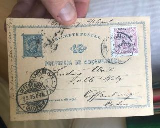 Rare San Antonio Ovp.  Portugal Cover 1895 Lourenço Marques (postcard) To Germany