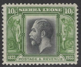 Sierra Leone Sg179 1933 10/= Black & Sage - Green Mtd