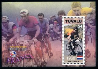 [90950] Tuvalu 2003 Sports Cycling Tour De France Jan Janssen Sheet Mnh