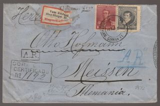 Argentina - Old Cover 1895 To Germany 1895 - Arrival Cancel - Very Good