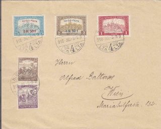 1918,  Budapest,  Hungary To Wein,  Austria,  2nd Day Flt.  Cover (20833)