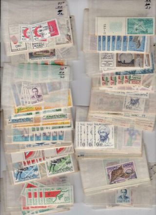 Morocco - Dealers Stock Of Stamps In Glassines -
