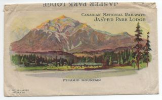 1920s Color Advertising Cover Jasper Park Lodge Canadian National Railways