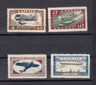 Latvia Sc.  Cb21 - 24,  Planes,  Zeppelin,  Mlh - Popular Topic