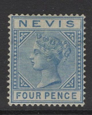Nevis Sg30 1882 4d Blue Mtd