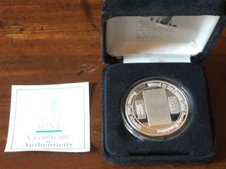 Panama Canal Zone Sterling Medal 1999 End Of Era Numbered Dollar Size