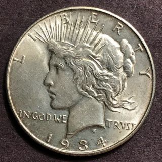 1934 - D Peace Dollar $1 Silver Coin