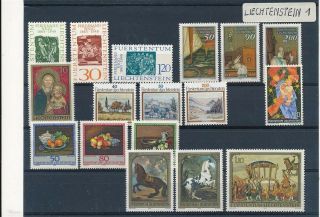 D280777 Liechtenstein Selection Of Mnh Stamps