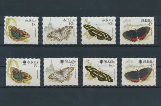 Lk64685 St Kitts 1990 Insects Bugs Flora Butterflies Fine Lot Mnh