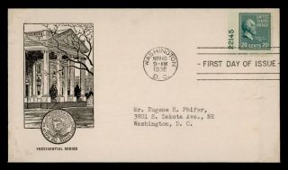 Dr Who 1938 James A.  Garfield Prexie Plate Fdc C132361