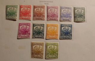 Newfoundland Postage Stamps.  Scott 115 - 126,  Hinged.
