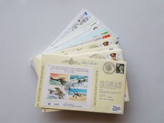 30 X Royal Air Force Flown Covers.  Jsf Series,  All Signed.  Below.