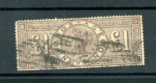 Gb 1884 £1 Brown - Lilac (sg 185) Minor Faults (b569)