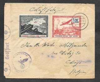 " Legion Of French Volunteers Against Bolshevism " 1943 Airmail Cover To Liege.