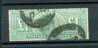 Gb 1902 Edward Vii £1 Green (sg 266) (b719)
