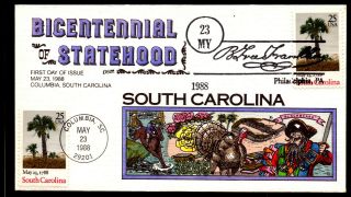 Scott 2343 25 Cents South Carolina Collins Hand Painted Fdc