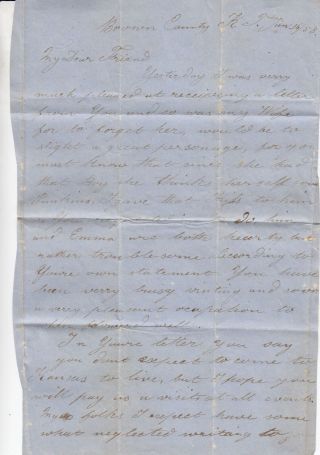 1858 Hamlin City Kansas Territory Letter.