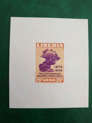 Liberia 1949 Upu Soivoiner Sheet Mh
