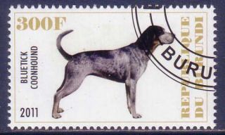 Bluetick Coonhound Dogs Stamp