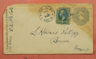 Vintage Dpo 1872 - 1884 Rito Alto Co Colorado Cancel Stationery,  Letter