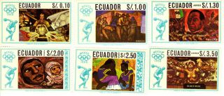 Ecuador 1967 Summer Olympic,  Mexico 1968,  Mnh,  Perf.