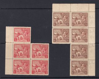 Gb 1924 British Empire Exhibition Blocks Of 6 & 5 Sg430 - 431 - Unmounted