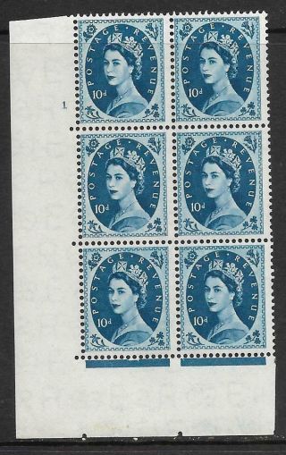 10d Wilding Edward Crown Cylinder 1 No Dot Perf Type A (e/i) Unmounted Mint/mnh