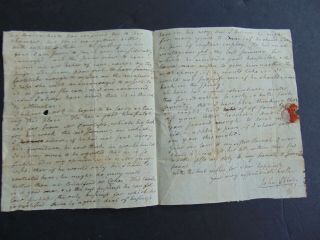 c.  1798 ANTIQUE STAMPLESS FOLDED LETTER ABOUT YALE UNIVERSITY PRESIDENT ' S HOUSE 6