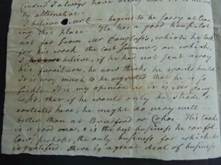 c.  1798 ANTIQUE STAMPLESS FOLDED LETTER ABOUT YALE UNIVERSITY PRESIDENT ' S HOUSE 8