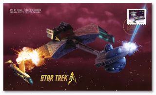 Star Trek = Klingon D7 = Battle Cruiser = Spectacular Fdc = Ofdc = Canada 2016