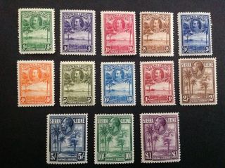 Sierra Leone 1932.  King George V.  Complete Set 1/2d - £1 (13) Mlh Og