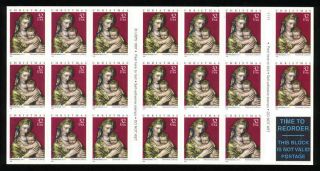 Us 3244a 32¢ Madonna Pl 11111 Convertible Booklet Of 20 Vf Nh