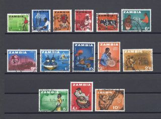 Zambia 1964 Sg 94/107 Cat £14