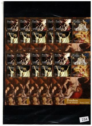 10x Penrhyn 2015 - Mnh - Easter - Painting -