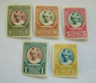 Old - 1928 - Luxembourg - Set/5 Mh - Sc B30 - B34 - Marie Adelaide