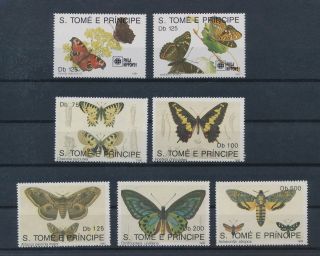 Lk73938 Sao Tome E Principe Insects Bugs Flora Butterflies Fine Lot Mnh