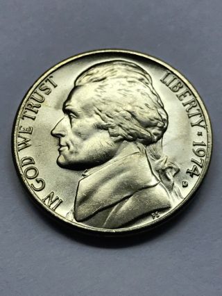 1974 - D U.  S.  Jefferson Nickel Bu,  Steps 7455