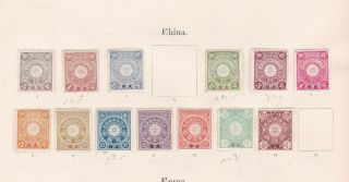 Page From An Old Album With Early C20th M/mint Japan In China