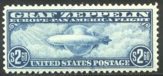 U.  S.  C15 Vf Nh - 1930 $2.  60 Graf Zeppelin ($850)