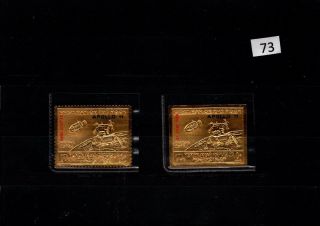 // Yemen - Mnh - Space - Spaceships - Apollo - Gold Stamps - Perf,  Imperf
