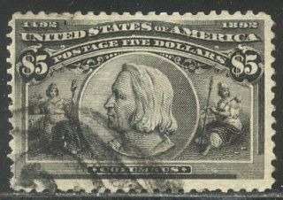 U.  S.  245 - 1893 $5.  00 Columbian ($1,  150)
