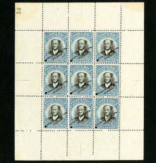Costa Rica Stamps Specimen Sheet Of 9x 50 Cent Printed By Waterlow & Sons