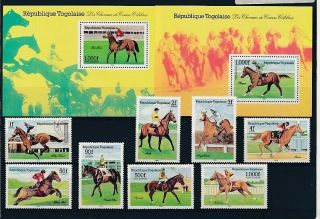 D279002 Horseback Riding - Horses Mnh,  S/s Togo