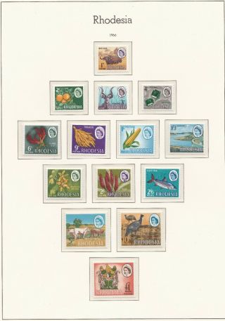 Rhodesia: 1966: Definitives,  Mnh