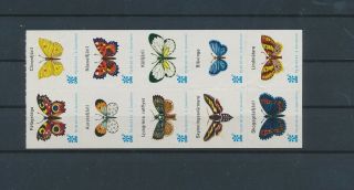 Lk72461 Sweden Flora Insects Butterflies Seal Stamps Mnh