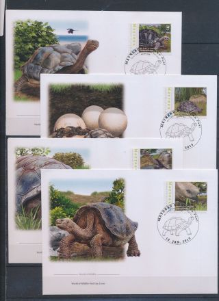 Xb72286 St Vincent 2013 Turtles Animals Reptiles Wwf Fdc 