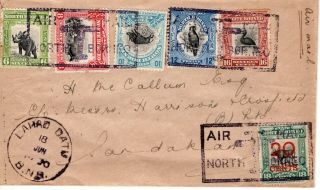 North Borneo 1930 Airmail Cover To Lahad Datu To Sandikan