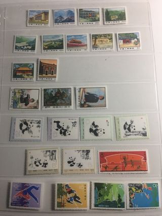 China Stamps 1971 - 1972 Full Sets Mnh